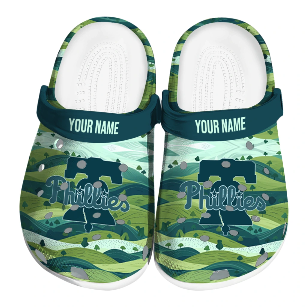 custom philadelphia phillies hills illustration clogs best selling custom philadelphia phillies hills illustration clogs best selling