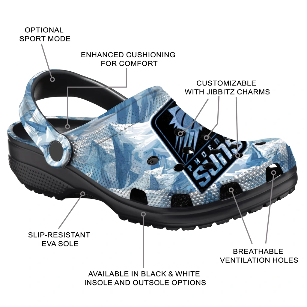 custom phoenix suns mountain artwork clogs new arrival custom phoenix suns mountain artwork clogs new arrival
