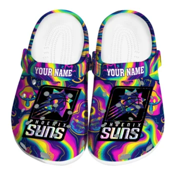 custom phoenix suns swirling mushrooms clogs best selling