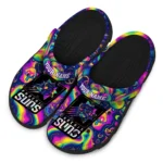 custom phoenix suns swirling mushrooms clogs best selling