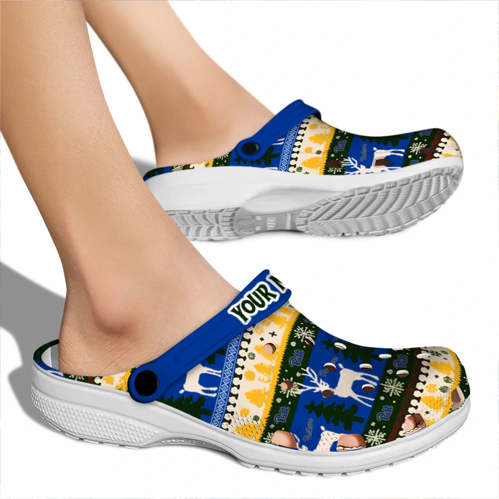 custom pittsburgh panthers christmas motif clogs fashion forward custom pittsburgh panthers christmas motif clogs fashion forward