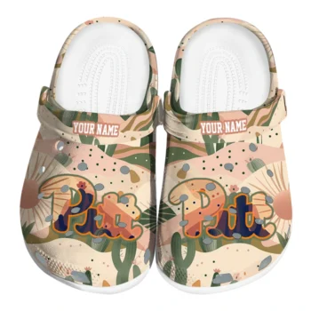custom pittsburgh panthers desert cactus pattern clogs best selling