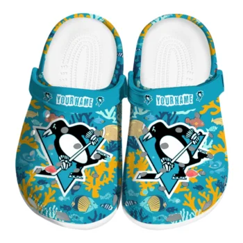 custom pittsburgh penguins tropical fish ocean clogs best selling