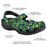 custom pittsburgh penguins tropical leaves clogs best selling