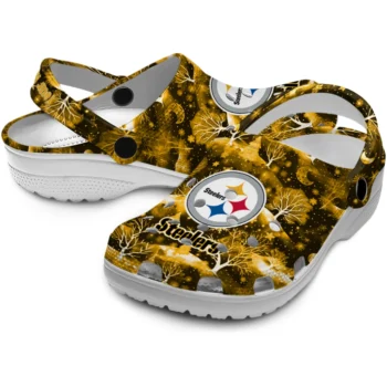 custom pittsburgh steelers snowy hills clogs high quality
