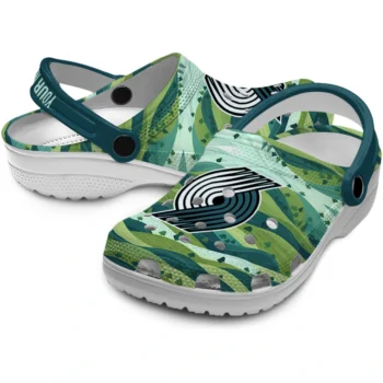 custom portland trail blazers hills illustration clogs high quality