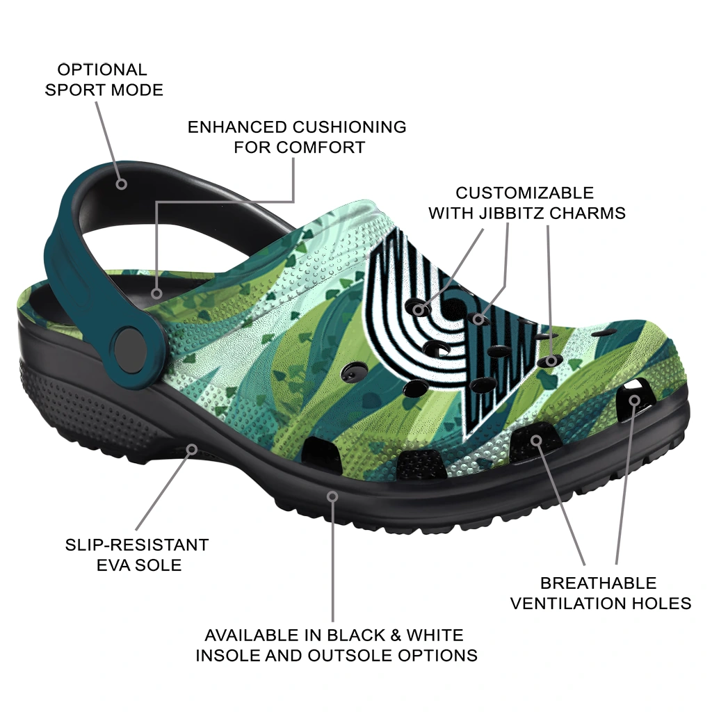 custom portland trail blazers hills illustration clogs new arrival custom portland trail blazers hills illustration clogs new arrival