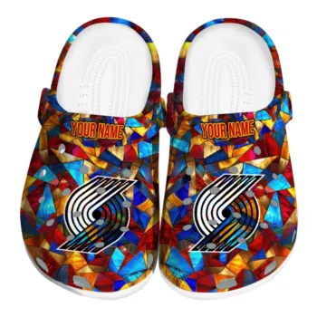 custom portland trail blazers prism pieces clogs best selling