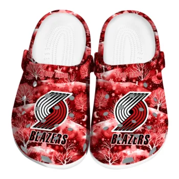 custom portland trail blazers snowy hills clogs best selling