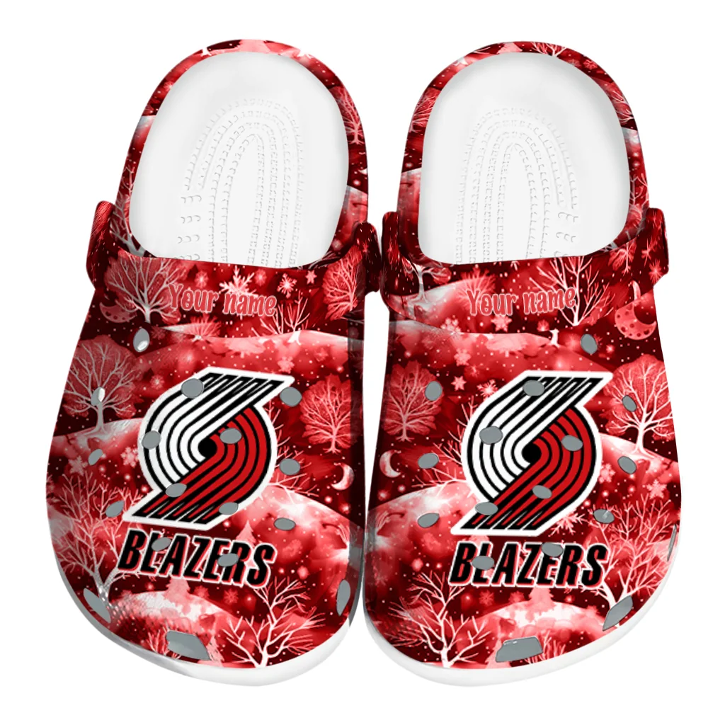 custom portland trail blazers snowy hills clogs best selling custom portland trail blazers snowy hills clogs best selling