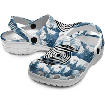 custom portland trail blazers snowy mountains clogs high quality