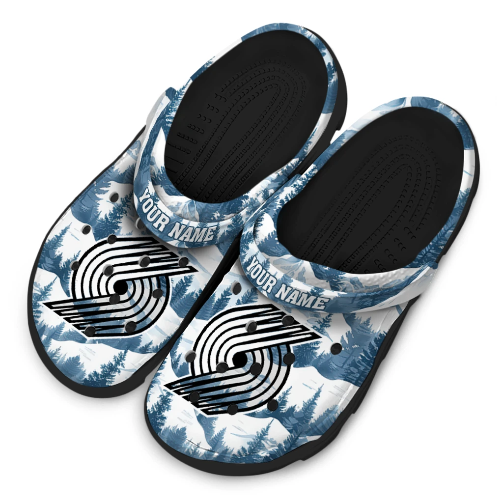 custom portland trail blazers snowy mountains clogs latest model custom portland trail blazers snowy mountains clogs latest model
