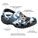 custom portland trail blazers snowy mountains clogs best selling