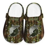 custom portland trail blazers woods forest designs clogs best selling