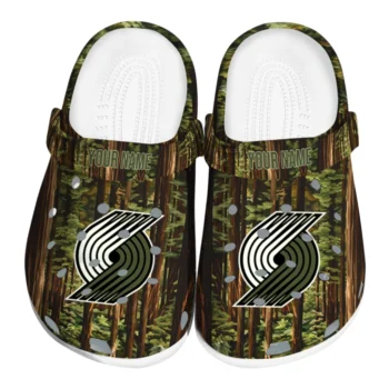 custom portland trail blazers woods forest designs clogs best selling