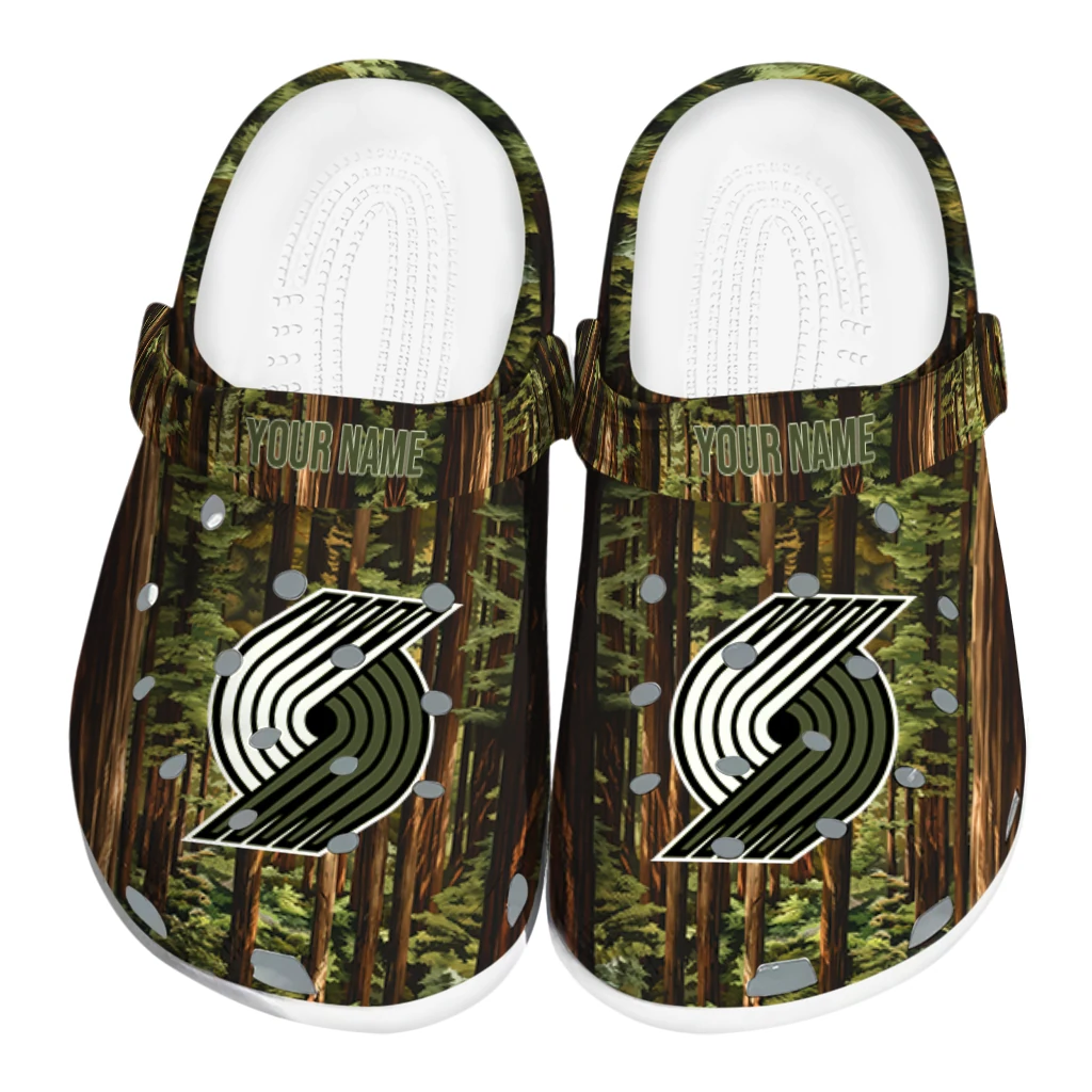 custom portland trail blazers woods forest designs clogs best selling custom portland trail blazers woods forest designs clogs best selling