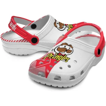 custom pringles geometric shapes red white clogs high quality hey clogs