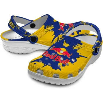 custom red bull brush print yellow blue clogs high quality hey clogs