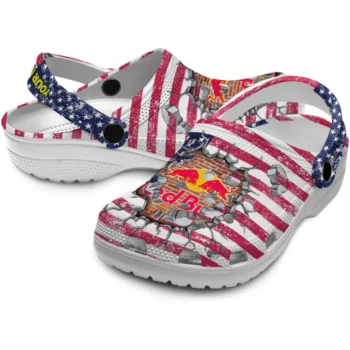 custom red bull usa flag red blue clogs high quality hey clogs