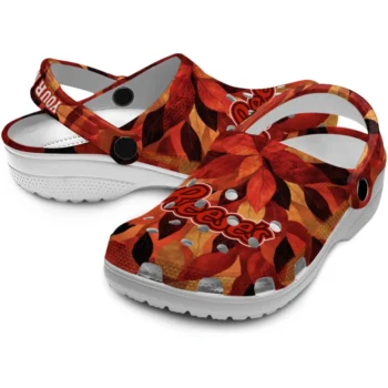 custom reeses fall foliage red orange clogs high quality hey clogs
