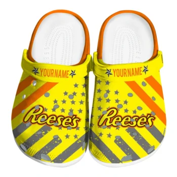 custom reeses stripes yellow orange clogs best selling hey clogs