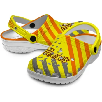 custom reeses stripes yellow orange clogs high quality hey clogs