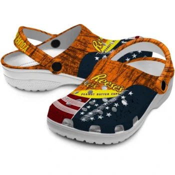 custom reeses usa stripe orange black clogs high quality hey clogs