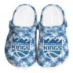 custom sacramento kings snowflake mosaic clogs best selling