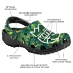 custom sacramento kings tropical leaves clogs best selling