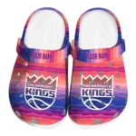 custom sacramento kings wavy stripes clogs best selling