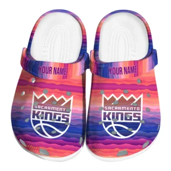 custom sacramento kings wavy stripes clogs best selling