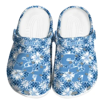 custom sam houston bearkats snowflake mosaic clogs best selling