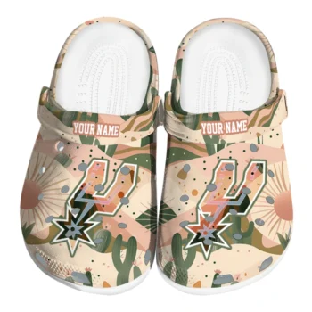 custom san antonio spurs desert cactus pattern clogs best selling