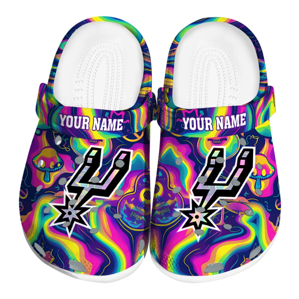 custom san antonio spurs swirling mushrooms clogs best selling custom san antonio spurs swirling mushrooms clogs best selling