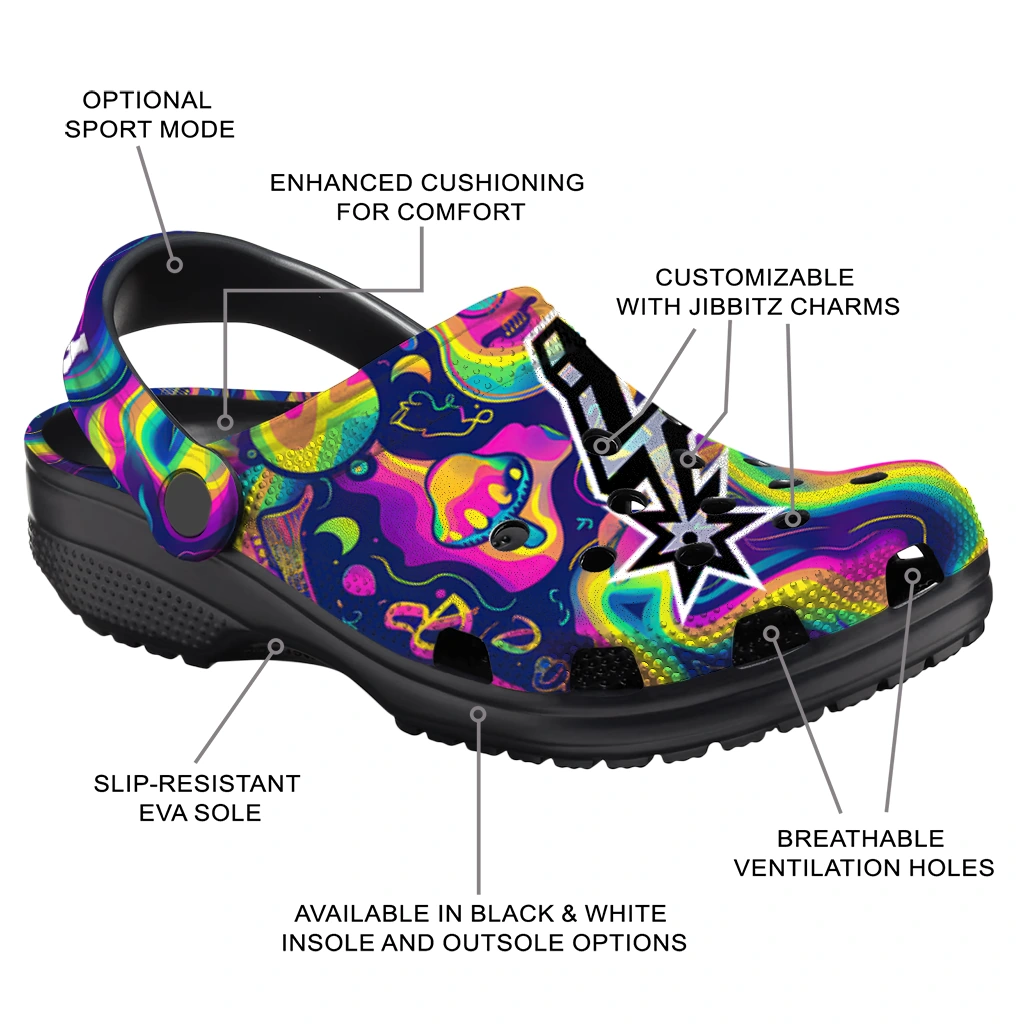 custom san antonio spurs swirling mushrooms clogs new arrival custom san antonio spurs swirling mushrooms clogs new arrival
