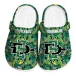 custom san diego state aztecs tropical leaves clogs best selling