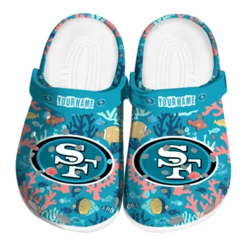 custom san francisco 49ers tropical fish ocean clogs best selling