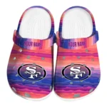 custom san francisco 49ers wavy stripes clogs best selling