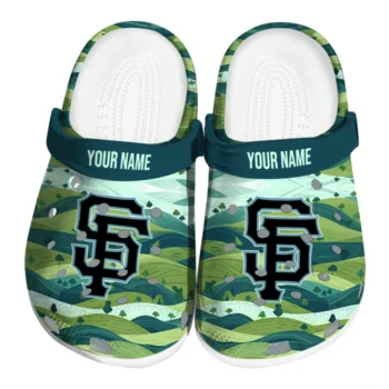 custom san francisco giants hills illustration clogs best selling