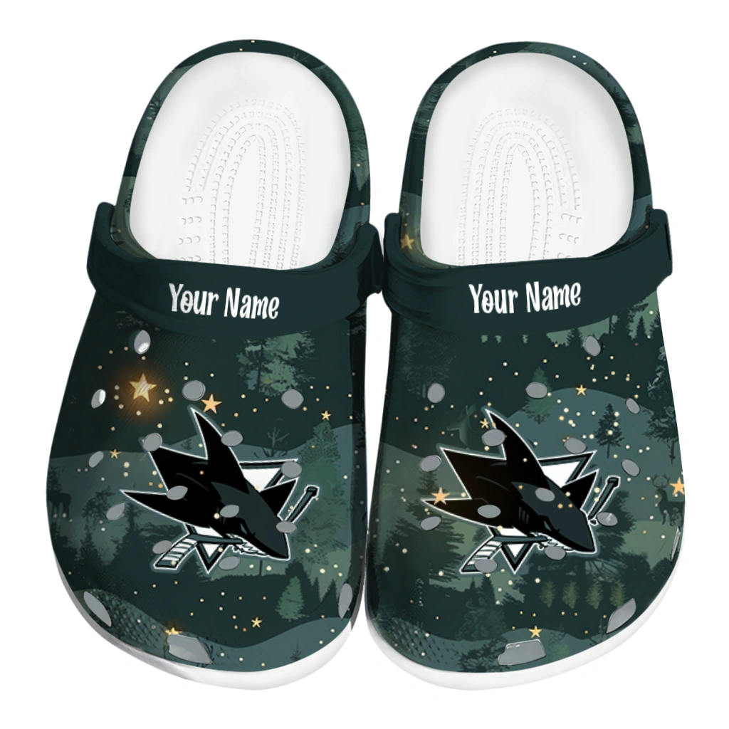 custom san jose sharks deer nightscape clogs best selling custom san jose sharks deer nightscape clogs best selling