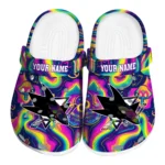 custom san jose sharks swirling mushrooms clogs best selling