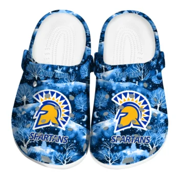 custom san jose state spartans snowy hills clogs best selling
