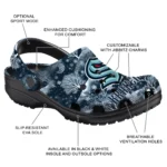 custom seattle kraken snowy hills clogs best selling