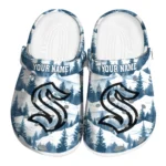 custom seattle kraken snowy mountains clogs best selling