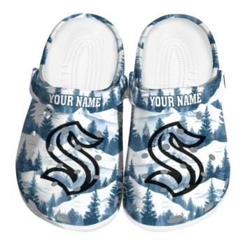 custom seattle kraken snowy mountains clogs best selling