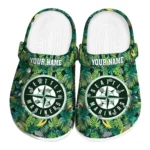 custom seattle mariners tropical leaves clogs best selling