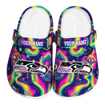 custom seattle seahawks swirling mushrooms clogs best selling