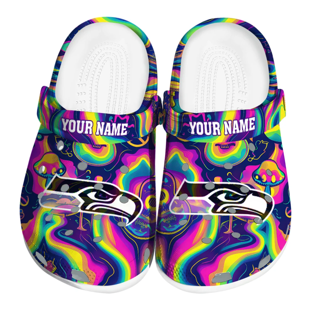 custom seattle seahawks swirling mushrooms clogs best selling custom seattle seahawks swirling mushrooms clogs best selling