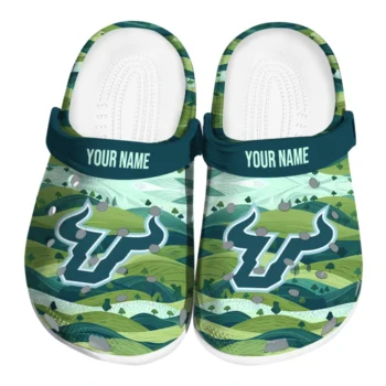 custom south florida bulls hills illustration clogs best selling
