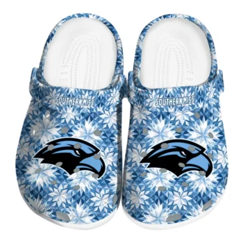 custom southern miss golden eagles snowflake mosaic clogs best selling